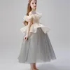 Flower Girl Dress Fluffy Evening Party for Wedding Princess Piano Performance 2-13Y TB003 210610