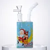 Cachimbo de água da garrafa de bebida do estilo do Natal 7 polegada mini Óleo Dab Rigs de Dab Glass Bongs 14mm Tubos de Água Conjunta