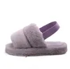 Harige slippers bontglijbanen voor vrouwen faux bont sliders indoor schoenen vrouw riem schoenen vrouwelijke casual huis platte winter schoeisel 922