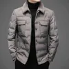 Top Grade Brand Casual Fashion Down Coats Men Windbreaker With Fur Collar Winter Parka Jacket Designer Mens Clothing 211129