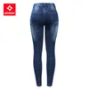 2397 Youaxon Classic Fem fickor beskurna jeans Kvinnors stretchiga Skinny Denim Pants Byxor Penna för kvinnor 211129
