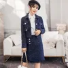 Zweiteiliges Kleid Herbst Winter Langarm Jacke Mantel Blazer Plaid Tweed Minirock Anzüge Frauen 2 Stück Sets Elegante Büro Damen Oberbekleidung