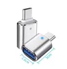 Type C Adapters aan USB 3.0 Adapter Type-C USBC OTG-kabel voor MacBook Pro Air Samsung S10 S20 LED-licht