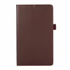 Flip Litchi PU Läder Företagsfall för Samsung T220 T870 T500 T307 P610 T385 T290 T550 T590 T860 T580 T510 Stativhållare Folio Cover