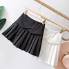 Женщины летняя мини -юбка VD1826 Японская школа студент черная белая сексуальная плиссированная теннисная юбка