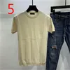 T-Shirt für Herren, gestreift, kontrastierende Eisseide, halbärmelig, sommerlich, eng, Farbblock-Strick, dünnes Kurzarm-Oberteil 210420