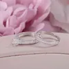 100 Real 925 Silver Rings for Women Simple Double Stackable Fine Jewelry Bridal Set Ring Wedding Engagement Accessory9072856