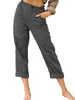 Pantalon femme Capris 2021 style européen et américain couleur unie coton lin mode ample taille haute pantalon décontracté