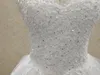 2022 Boncuklu Sequins Kristaller Bir Çizgi Gelinlik Gelinlikler İlkbahar Yaz Kısa Kollu Dantel Tül Gelin Elbise Kat Uzunluk Vestidos Artı Boyutu Custom Made