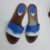 Zamknij Slipper Womens Kapcie 1A7TNC Letnie Płaskie Sandały Plaża Slajdy Panie Flip Flops Słomy Haftowane Buty Kwiatowe Chaussures But