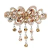 Kobiety Barrettes Crystal Hair Claw Vintage Hairpin Heandband Koreański Spring Clip Shiny Rhinestone Włosy Akcesoria