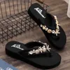 Summer Children casual flat sandals diamond beach slippers Parent-child home flip flop Princess cute qq79 210712