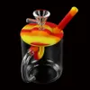 shisha hookah Cup hookahs water smoking pipe silicone hose joint glass bong dab height 140mm