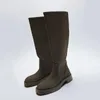 Bottes Femmes Chaussures En Caoutchouc Pluie Designer Sexy Cuisse Talons Hauts Bout Rond Chaussures D'hiver Mode Sur le genou