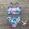 Renkli Baskı Bikini Yay Çocuk Mayo Mayo Kız Bikini Seti Biquini Infantil 2-8 Yıl Çocuklar Mayo 290