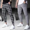 الخريف 2020 عارضة الكاحل طول بنطلون منقوشة الرجال السراويل الأزياء الشارع الشهير عداء رياضة sweatpants سليم صالح متقلب السراويل X0615