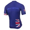 Racing Jackets Great Britain Cycling Jersey Men Bike Road Mountain Race Blue Tops Bicycle Wear Riding Clothing Summer Breathable