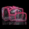 Duffel Bags 2021 Fashion 3pcs/lot Women Travel Sets Clear Transparent Toiletry Zip Pouch Plastic PVC Hand Shoulder Makeup