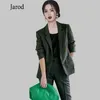 Business Women 2 Piece Pant Set Spring Single-breasted Blazers Coat + Ol Office Ladies Pencil Brousers Suit 210518