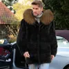 Männer Westen Winter Solide Außen Mit Kapuze Outercoat Mit Faux-Pelz Trim Trendy Warme Outwear Lose Mantel Jacke Für männer Stra22