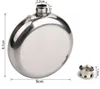 5oz redondo de aço inoxidável hip flask uísque licor garrafa de vinho recipientes de bolso russo flagon frascos para viagens ao ar livre sn28548799373