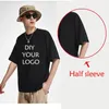 Vente en gros personnalisé impression t-shirts demi manches homme t-shirts livraison directe vêtements pour hommes bricolage vos t-shirts en coton Harajuku 210410