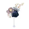 Pinos broches de tecido de luxuros broches de flor de shinestone pérolas compridas jóias de casamento de pinos de lapela para mulheres acessórios Gift Seau22
