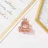 Fits Pandora Sterling Silver Bracelet 20pcs Rose Gold Crown Pumpkin Carriage Crystal Beads Charms For European Snake Charm Chain Fashion DIY Jewelry Wholesale