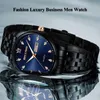 Horloges Herenhorloges Top Business Man Watch Erkeek Kol Saati Rvs Lichtgevende Quartz Pols Male Clock Hodinky