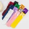 Kinder mittlere Röhrensocken einfarbige Schleife-Socken Kinder gerade Röhren-Socken ohne Absätze vor und nach der Schleifensocke DD582
