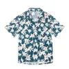 여름 시즌 남성용 반팔 꽃 셔츠 당신의 이름으로 전화하십시오 영화 티모시 같은 느슨한 인쇄 캐주얼 셔츠
