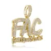 Hip Hop Iced Out Zircon Brev Fac Hängsmycke Halsband Familj Räknar alltid guld silverpläterade mens bling smycken gåva