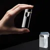 Cool fingeravtryck Touch Charging Tändare för att röka kreativ vindtät personlighet USB Elektroniska cigarettändare med paketlåda