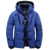 Hommes Hiver Blanc Duvet de Canard Veste Oversize Rembourré Parkas À Capuche En Plein Air Épais Chaud Neige Outwear Manteaux Plus La Taille 4XL 211008