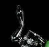 Grön dubbel cirkulation glas Bong Hookah vattenrör hammare 6 Arm Percolator Bubbler Dab Rigs Fog 18.8mm med Bowl Banger kan sätta logotypen