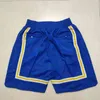 Gestikte team Justdon Pockets basketballen shorts mesh retro sport m groenblauw hip-pop broek met pocket zipper zweetbroek voetbal honkbal short s m l xl xxl