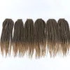 Boîte de cheveux de cheveux de crochet synthétique de haute qualité tresses cheveux cheveux noirs blonde blonde gris ombre