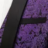 Ternos masculinos Brazers RSFOCUS Purple Wedding Terno para Homens Slim Fit Floral Jacquard Prom Festa 6XL Alta Qualidade Elegante Mens Casual TZ073