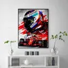 Wandaufkleber Selbstklebende Kimi Raikkonen Iceman F1 Poster Abstrakte DruckModular Kunstbild für Wohnzimmer Dekor