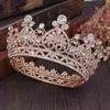 Vintage Big Tiara de Noiva Princess Circle pieno S Queen Crown Wedding Bridal Dei Capelli Gioielli Bride Accessori Diadem XH 220223