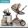 Strollers# Originele Mom CAR High Landscape Luxury 3 In 1 Baby Stroller geboren koets vouwperk