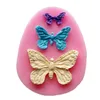 Chocolates Baking Moulds Funny DIY Cake Silicone Mould Three Butterfly Decorate Turn Sugar Mold 1fs B3