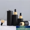 New Black Frosted Glass Refillable Ointment Bottles Empty Cosmetic Jar Pot Eye Shadow Face Cream Container 5/10/15/20/30/50/100g Factory price expert design Quality