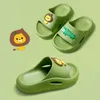 Família bonito dos desenhos animados que combinam calçados de verão sandálias chinelos para crianças homens mulheres interiores home eva macio sola sola portátil slides 210713