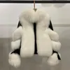 Femmes fourrure Faux Furelux hiver femmes manteaux courts avec véritable peau de mouton cuir naturel veste de luxe mode vêtements d'extérieur minces 2021