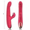 [Magazyn USCA] Thrustruming Rabbit Vibrator G Spot Anal Wibrujący Dildo Dla Kobiet 10 Częstotliwość Stymulacja łechtaczki Osobisty Lizanie Clitoral Lizanie Dorosłych Sex Zabawki dla Para