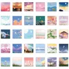 Groothandel 60 stks landschap schilderij notebook stickers esthetische laptop cartoon schattige vinyl decoratieve sticker