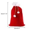 Christmas Decorations 100X70 CM Large Size Red Santa Claus Gift Bags Velvet Drawstring Sack Classic Bag Decor