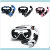 Water Sports & Outdoors Diving Masks Leak-Proof Snorkel Anti-Fog Swimming Snorkeling Goggles Glasses With Easy Breathing Dry Scuba Mask Drop
