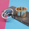 Trend Guldfärglegering Manschettband Armband för kvinnor Smidig yta Metalldokumentation Bangle Tillbehör Partihandel Smycken Uken Q0717